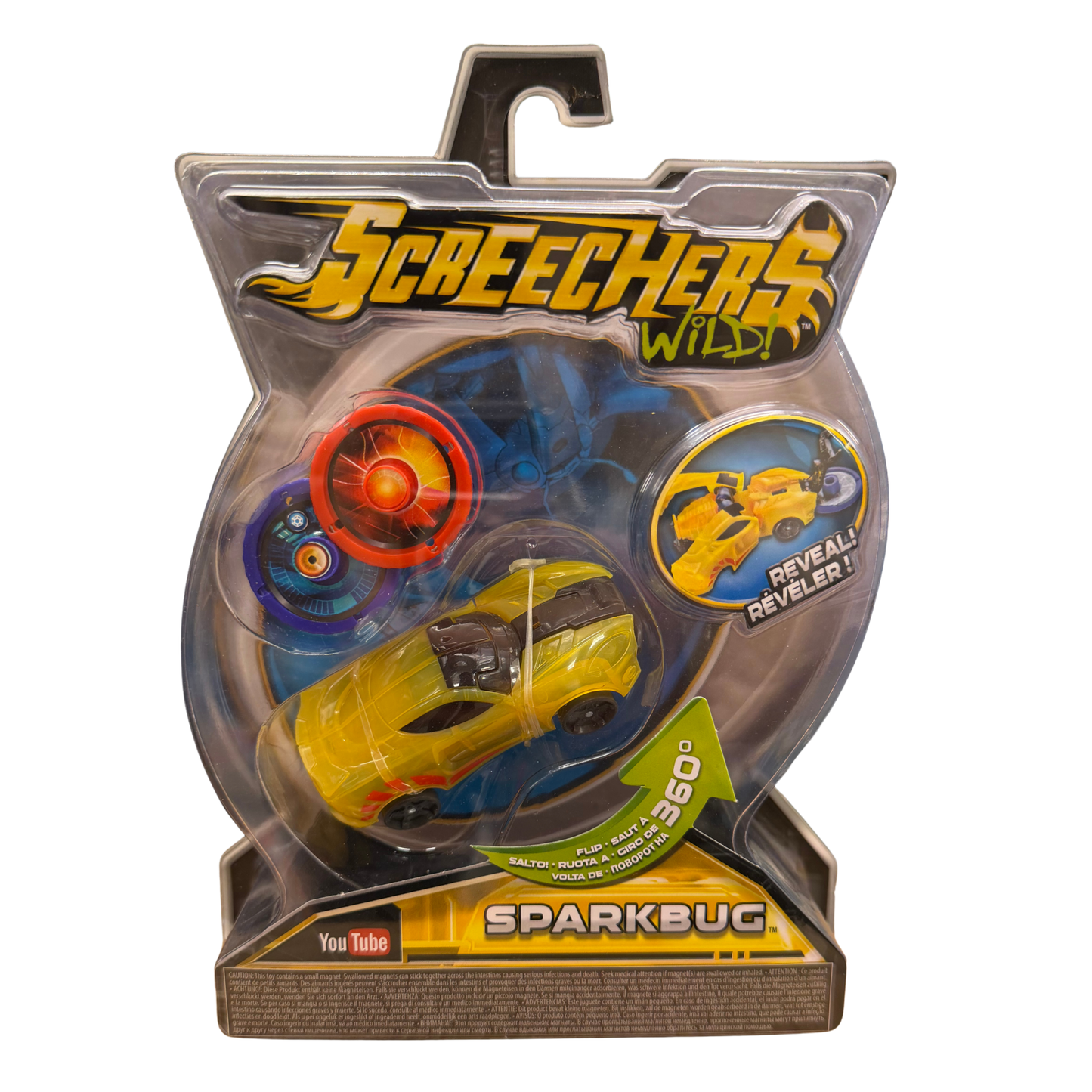 Coches transformables Screechers Wild! 360º – Juguetes de acción con discos incluidos