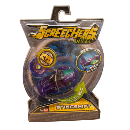 Coches transformables Screechers Wild! 360º – Juguetes de acción con discos incluidos