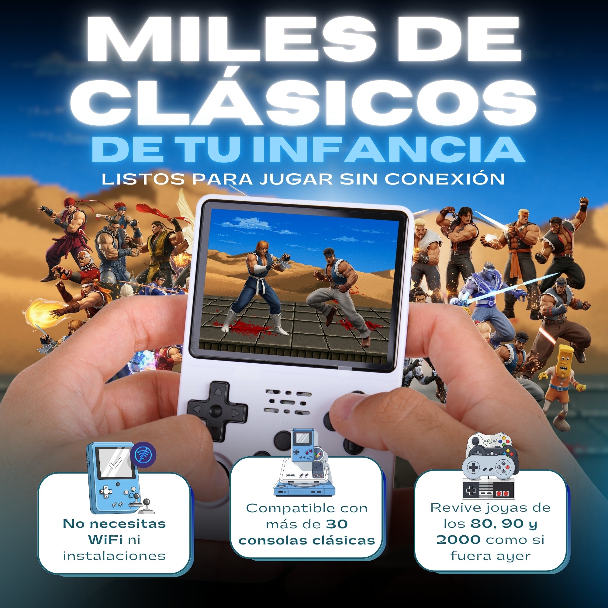 Consola Retro R36S – 20.000 Juegos (128GB) + Funda de Regalo