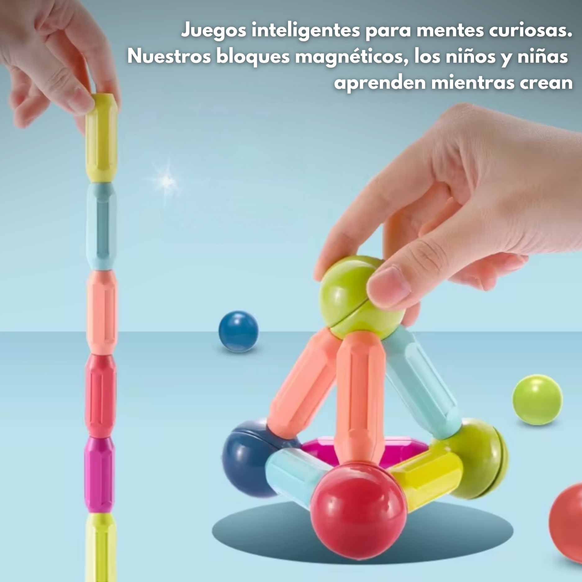 Juego educativo bloque de construcciónes magnéticas