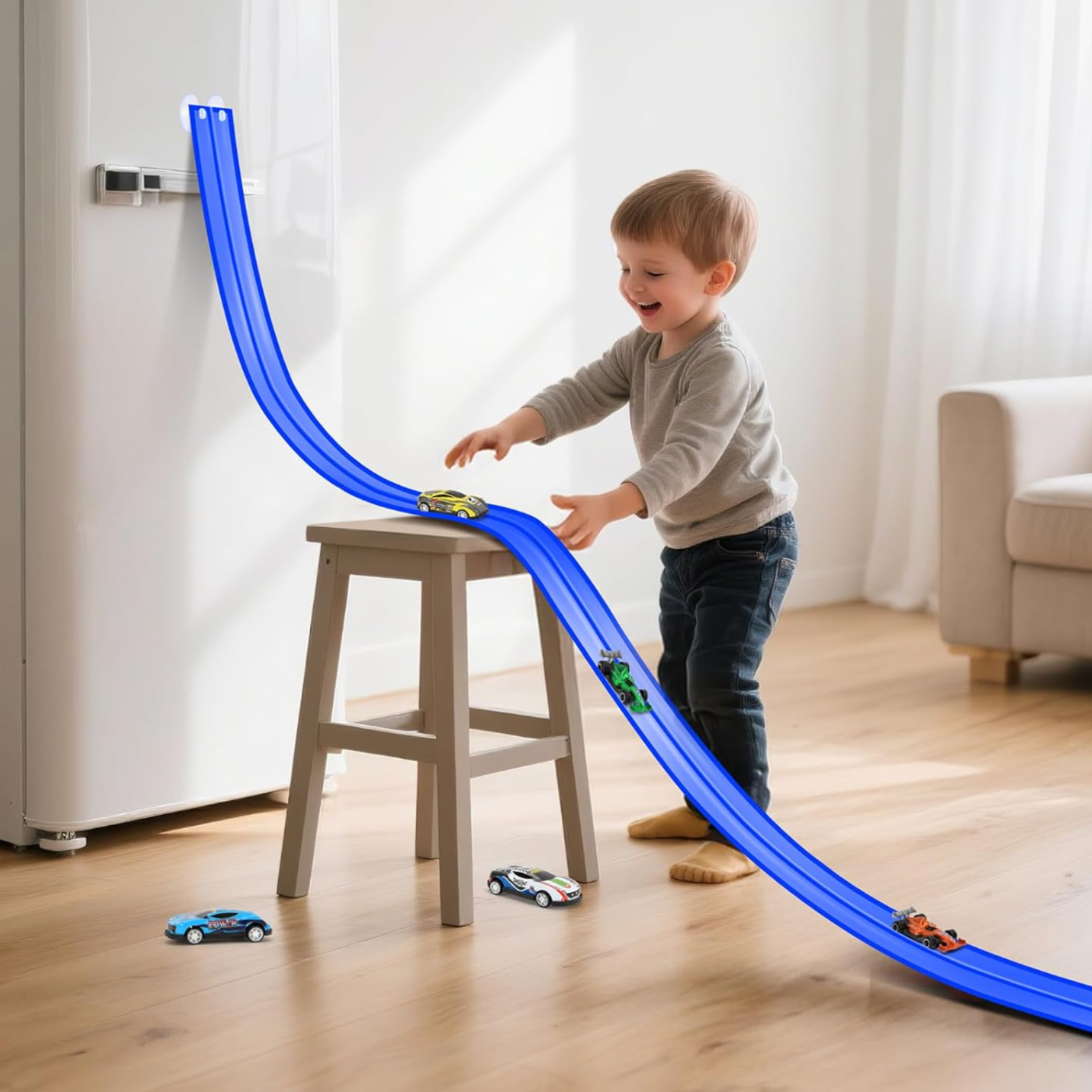 Pista de Carreras Magnética para Coches de Juguete