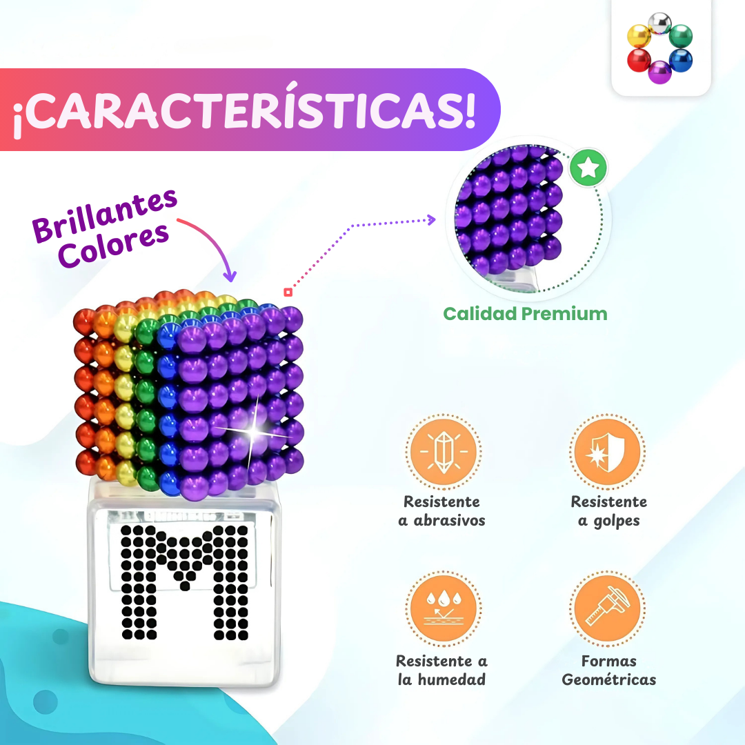 Bolas Magnéticas de Colores de 5mm para construcciones