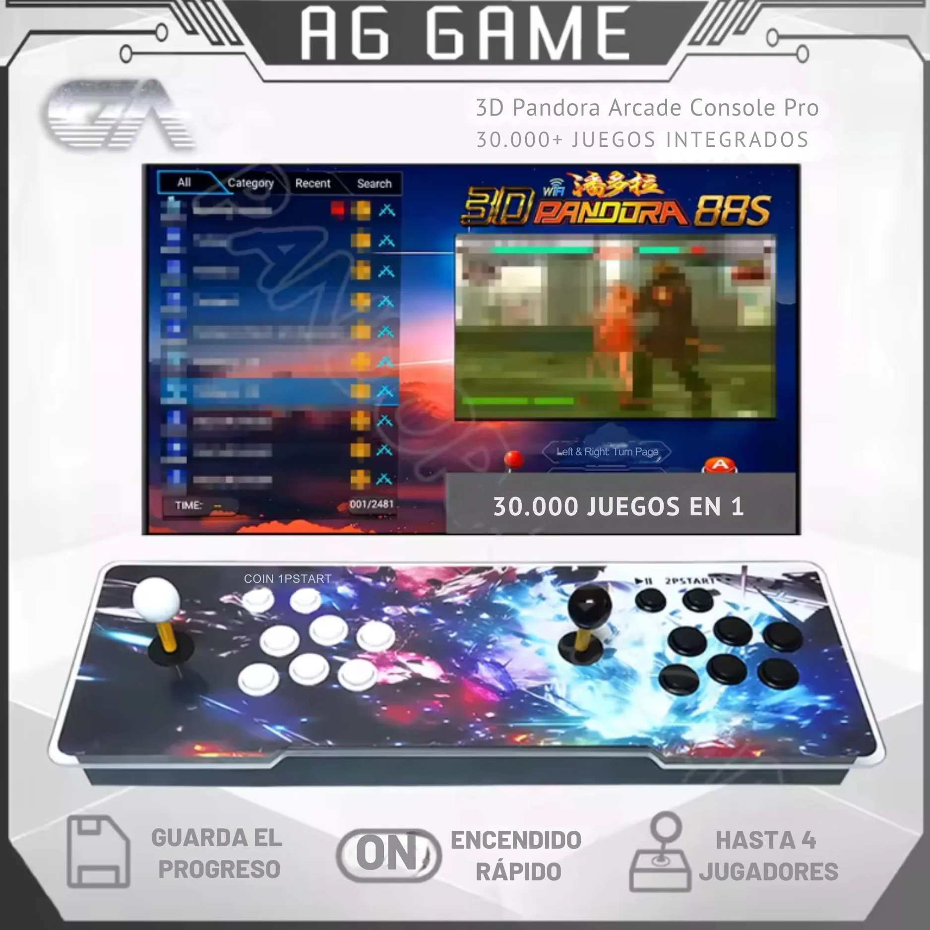 Video Consola Retro AC GAME  | +30.000 Juegos Integrados | 2+ Jugadores