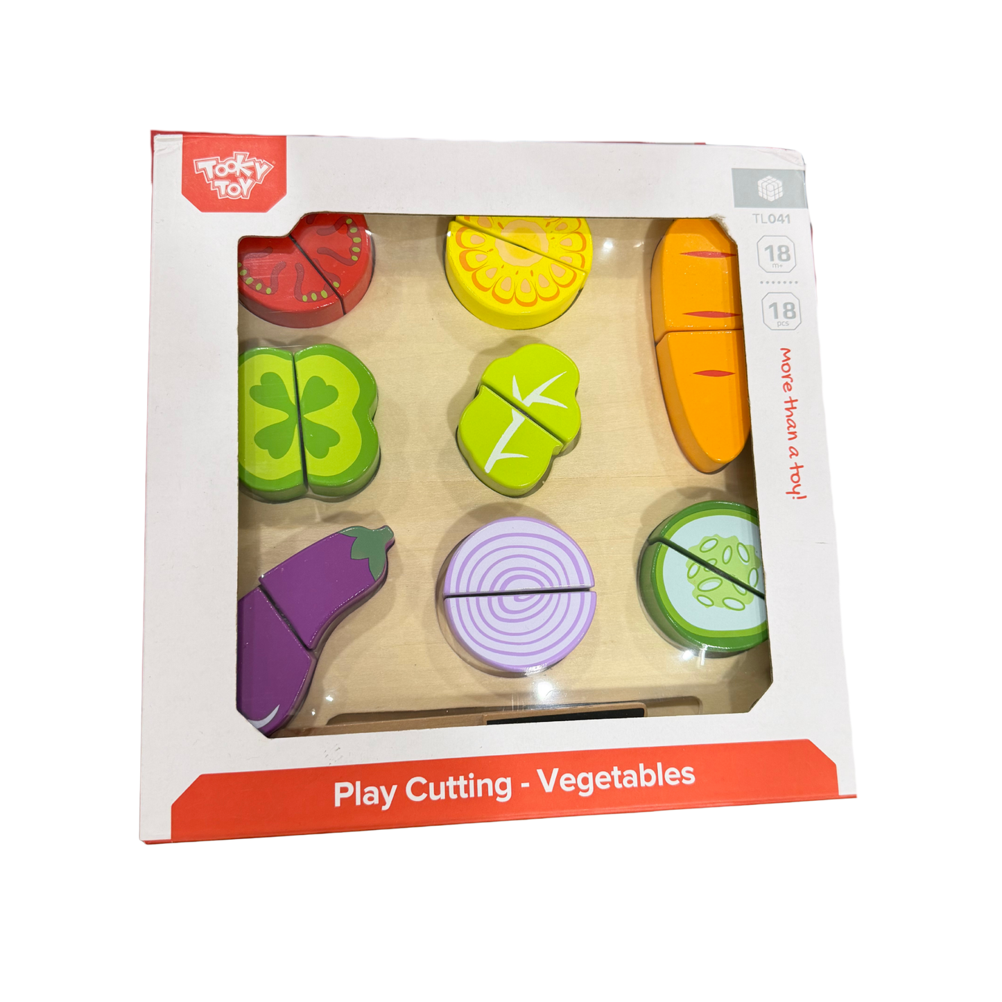 Set de corte de verduras de madera – Tooky Toy