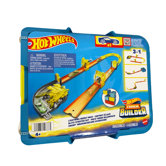 Hot Wheels Track Builder – Pack Turbo Relámpago 3 en 1 (D)
