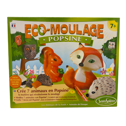 Eco-Moulage Popsine – Crea 7 Animales del Bosque (S,X)