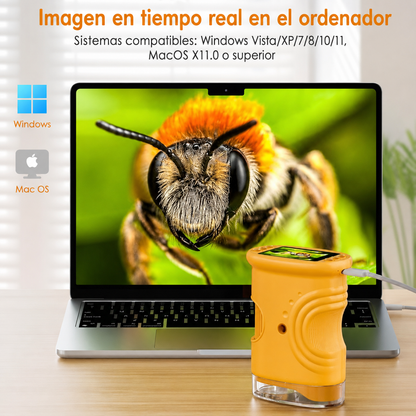Microscopio Digital Infantil con Pantalla — Explora el Mundo en Detalle
