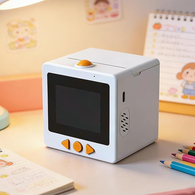 Mini Impresora Inteligente Infantil con IA y Pantalla HD 2,4” | Imprime Dibujos y Pegatinas Educativas