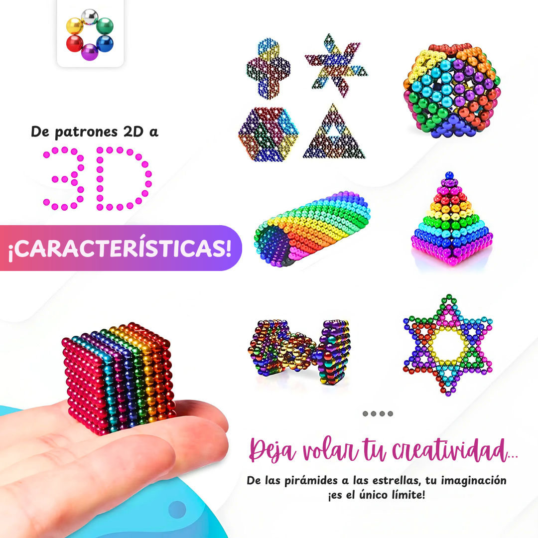 Bolas Magnéticas de Colores de 5mm para construcciones