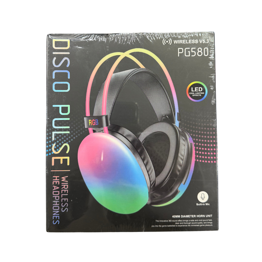 Auriculares Inalámbricos RGB Disco Pulse con Efectos LED – PG580