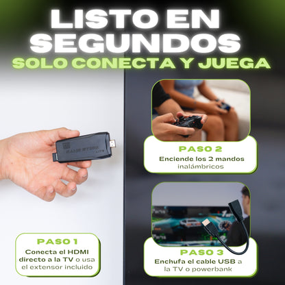 Consola Retro 4K Nostalgic™ – 20.000 Juegos + 2 Mandos Inalámbricos