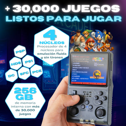 Consola Retro R40S Pro – 30.000 Juegos (256GB)