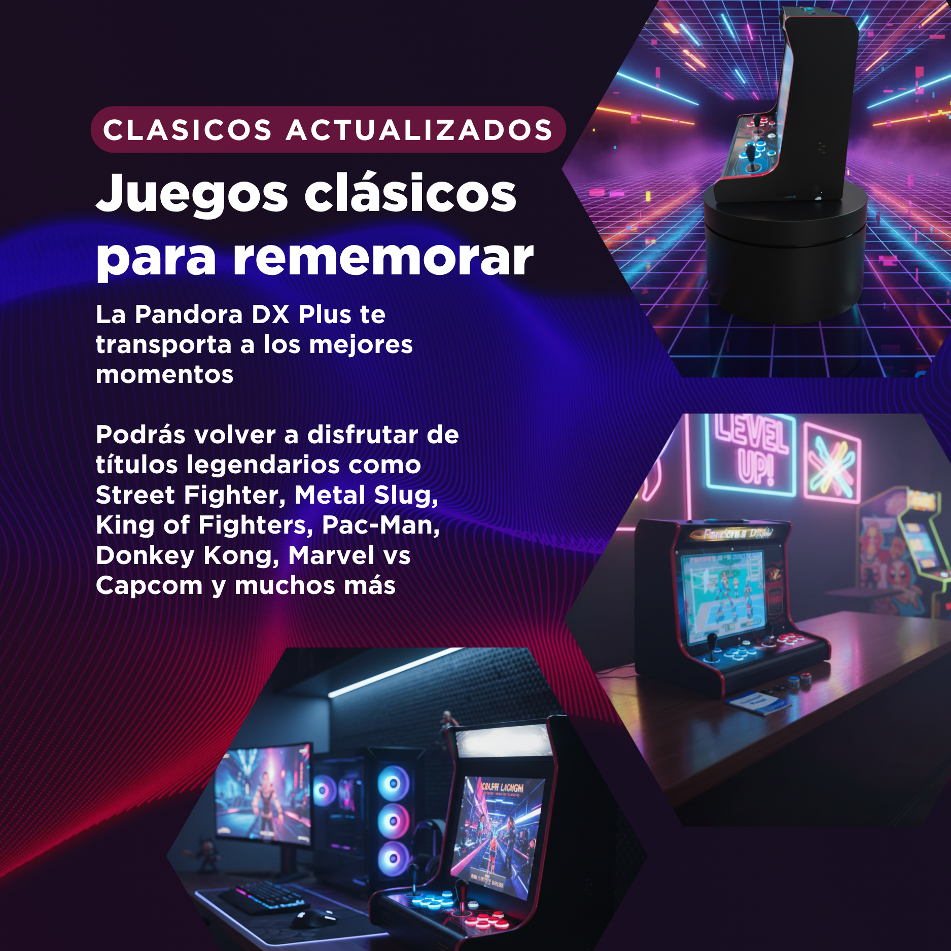 Video Consola Retro Arcade Pandora DX Plus