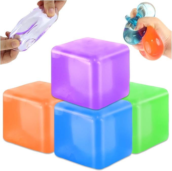 Cubos Squishy Antiestrés — Juguete Sensorial Blando para Apretar (Color y Modelo Aleatorio)