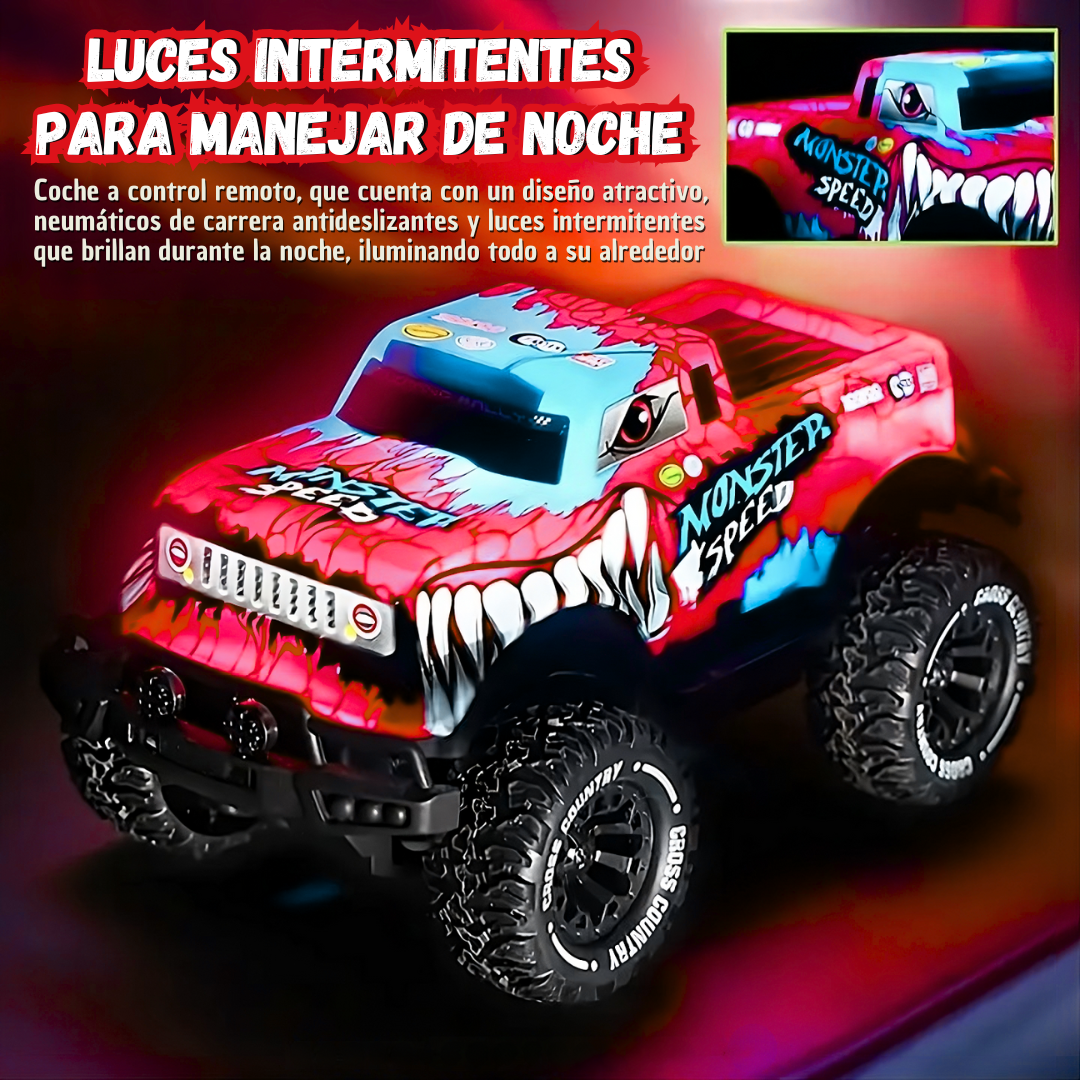 Coche Teledirigido - Monster Speed Rojo / Azul