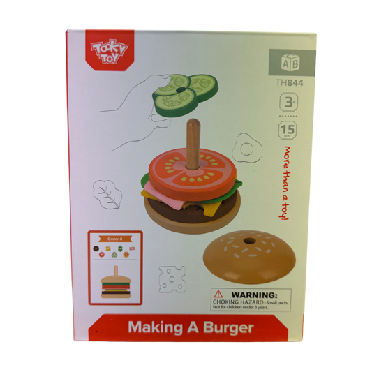 Haz tu propia hamburguesa – Juego de madera TOOKY TOY (G,Q,X)