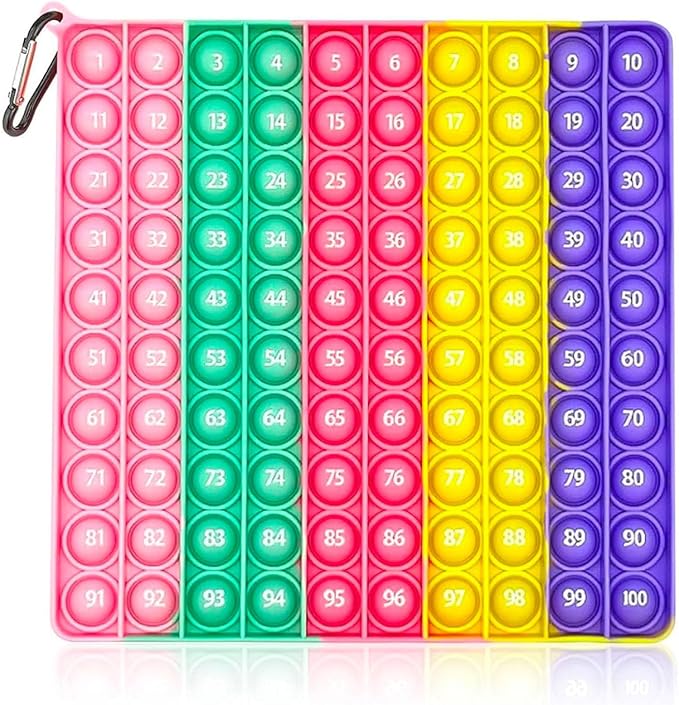Pop It Educativo 100 Números – Juguete Sensorial y de Matemáticas