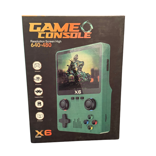 Consola portátil retro X6 con pantalla de alta resolución (B)