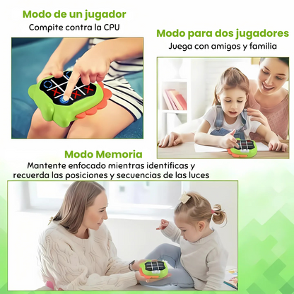 Juego 3 en Raya Electrónico – ¡Luces, Sonidos y 3 Modos de Juego!