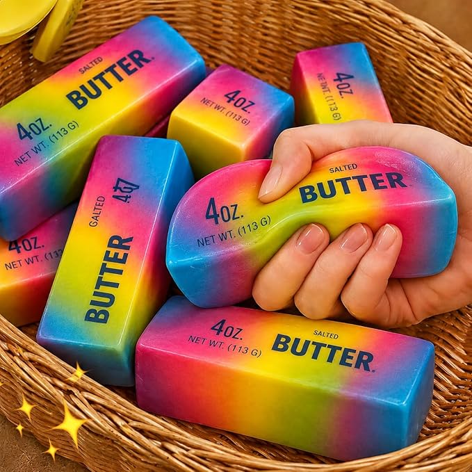Squishy Toy Mantequilla Antiestrés — Juguete Blando para Apretar y Amasar