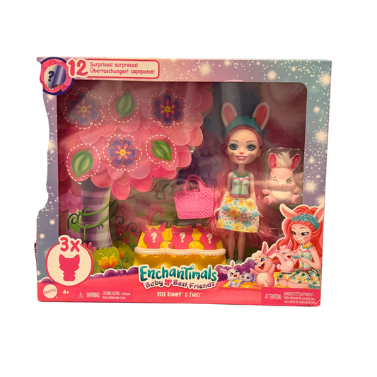 Enchantimals Bree Bunny con 3 Mascotas y 12 Sorpresas(C)