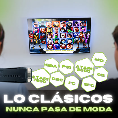 Consola Retro 4K Nostalgic™ – 20.000 Juegos + 2 Mandos Inalámbricos