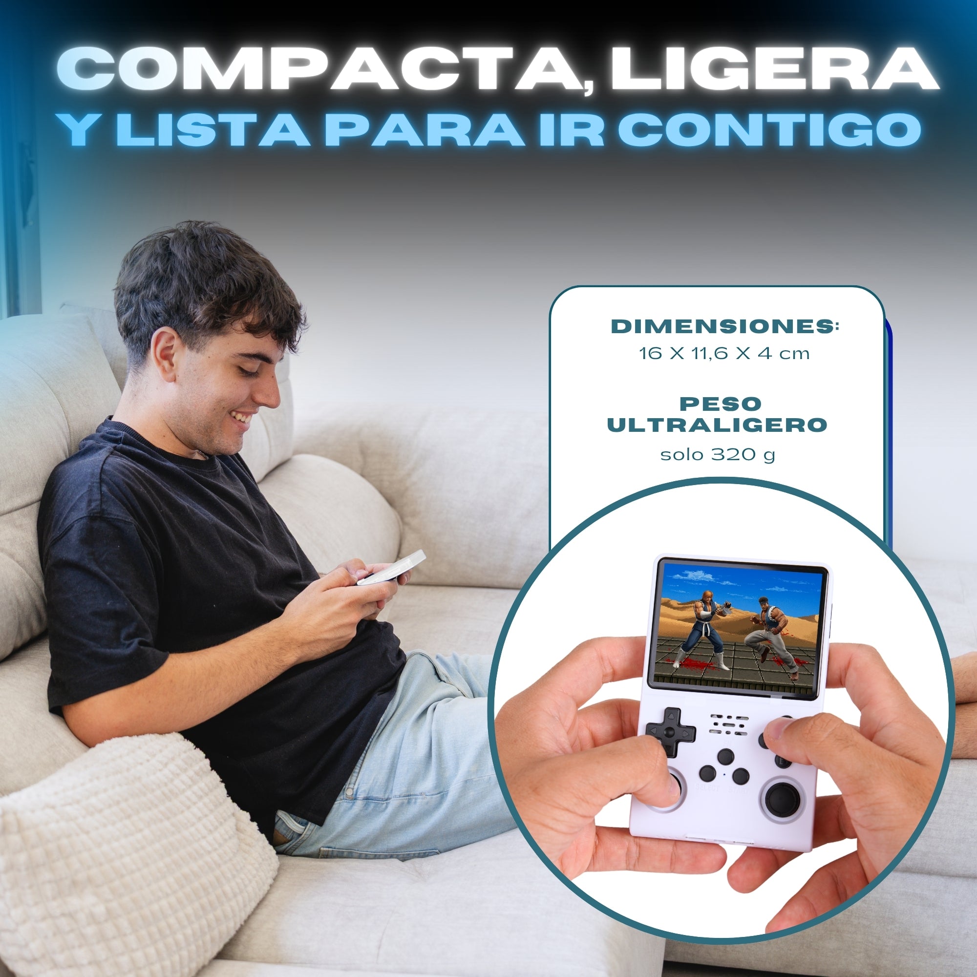 Consola Retro R36S – 20.000 Juegos (128GB) + Funda de Regalo