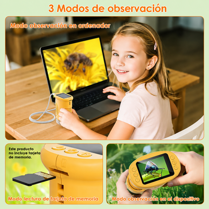 Microscopio Digital Infantil con Pantalla — Explora el Mundo en Detalle