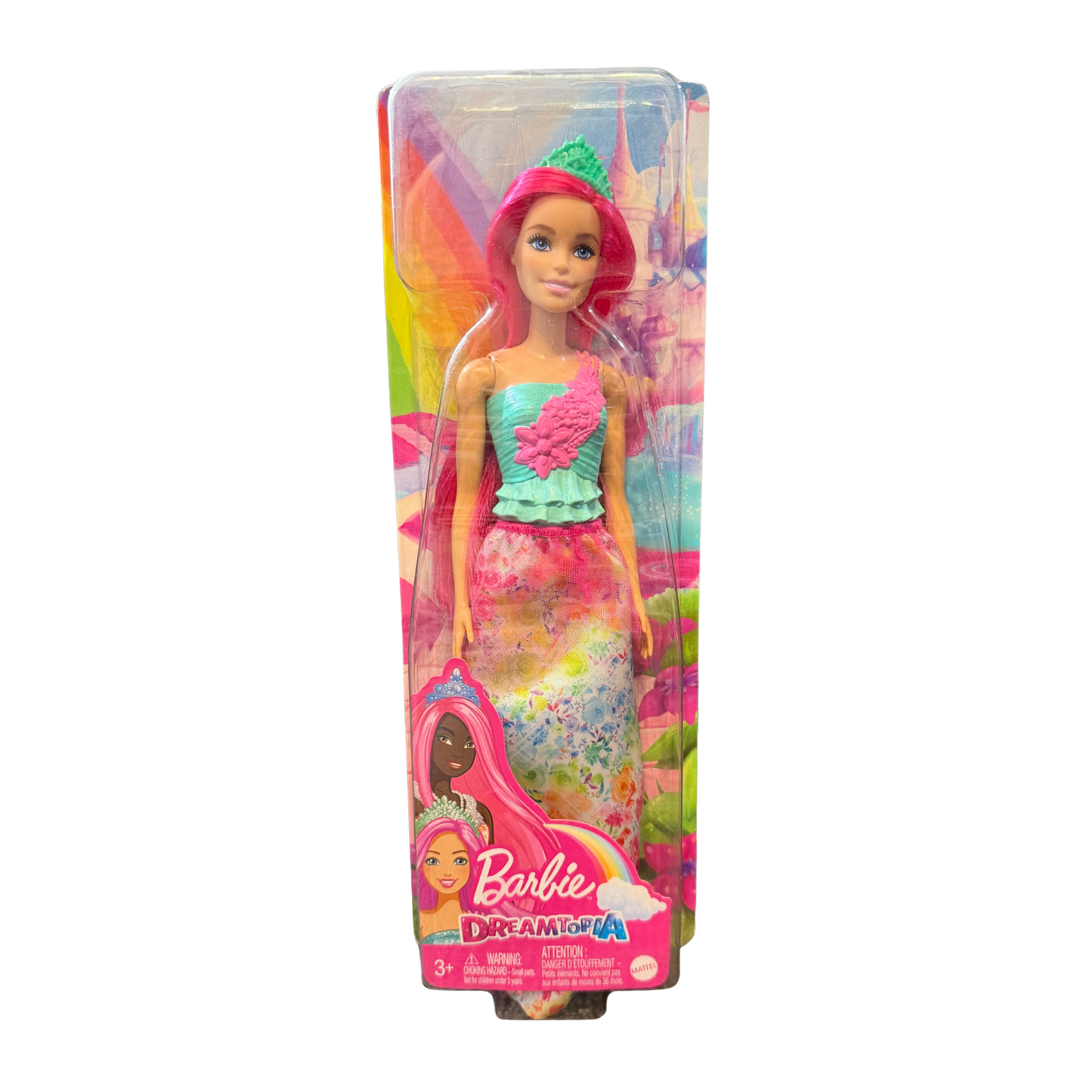 Barbie Dreamtopia Sirena – Muñeca con Pelo Rosa y Corona