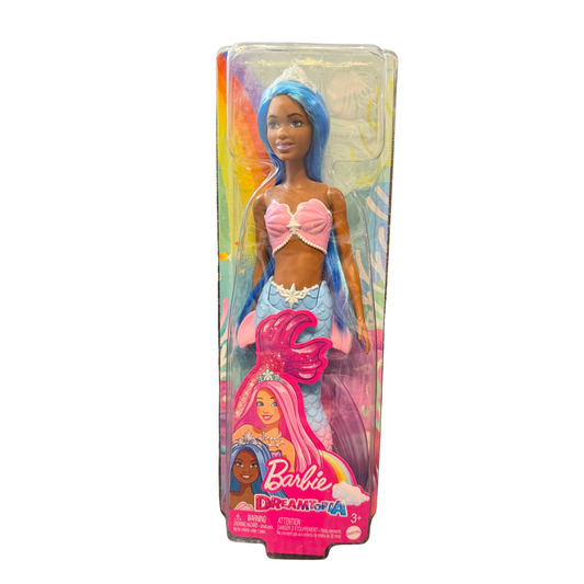 Barbie Dreamtopia Sirena – Muñeca con Pelo Azul y Cola de Sirena (A,E,G)