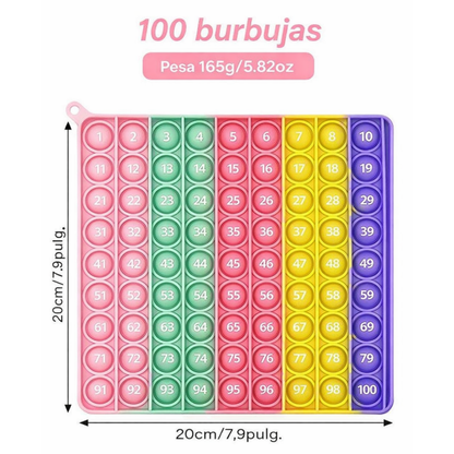 Pop It Educativo 100 Números – Juguete Sensorial y de Matemáticas