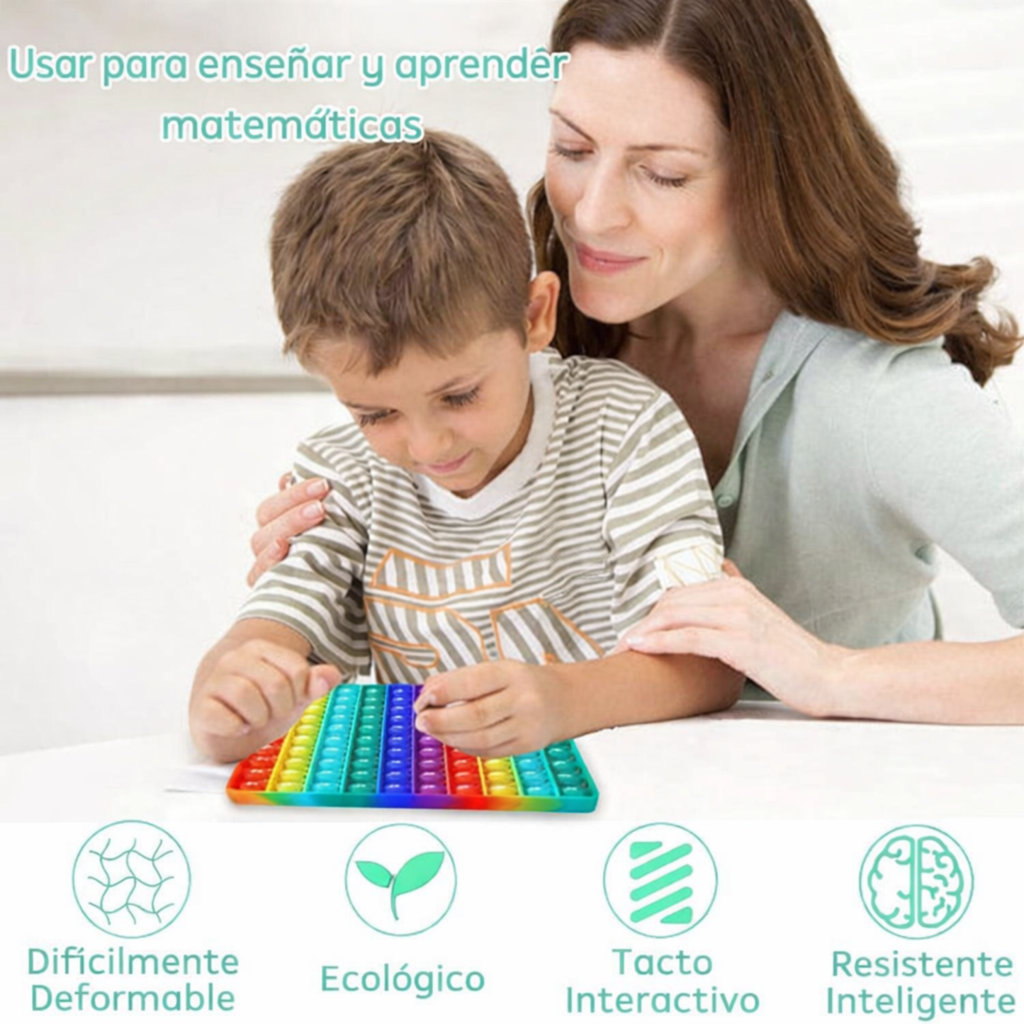 Pop It Educativo 100 Números – Juguete Sensorial y de Matemáticas