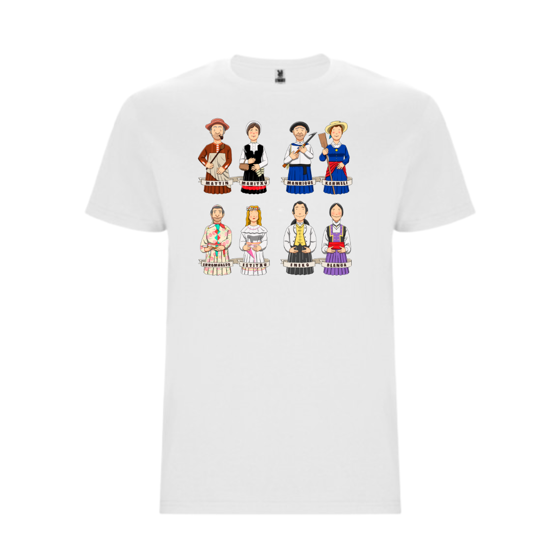 Pack Donostiako Erraldoiekin Oporretan – Camiseta + Maskuria + Libro "Donostiako Erraldoiekin Oporretan" (Euskera)