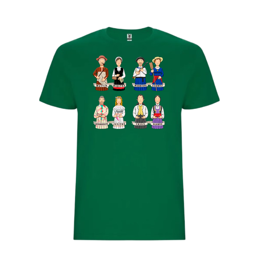 Pack Donostiako Erraldoiekin Oporretan – Camiseta + Maskuria + Libro "Donostiako Erraldoiekin Oporretan" (Euskera)