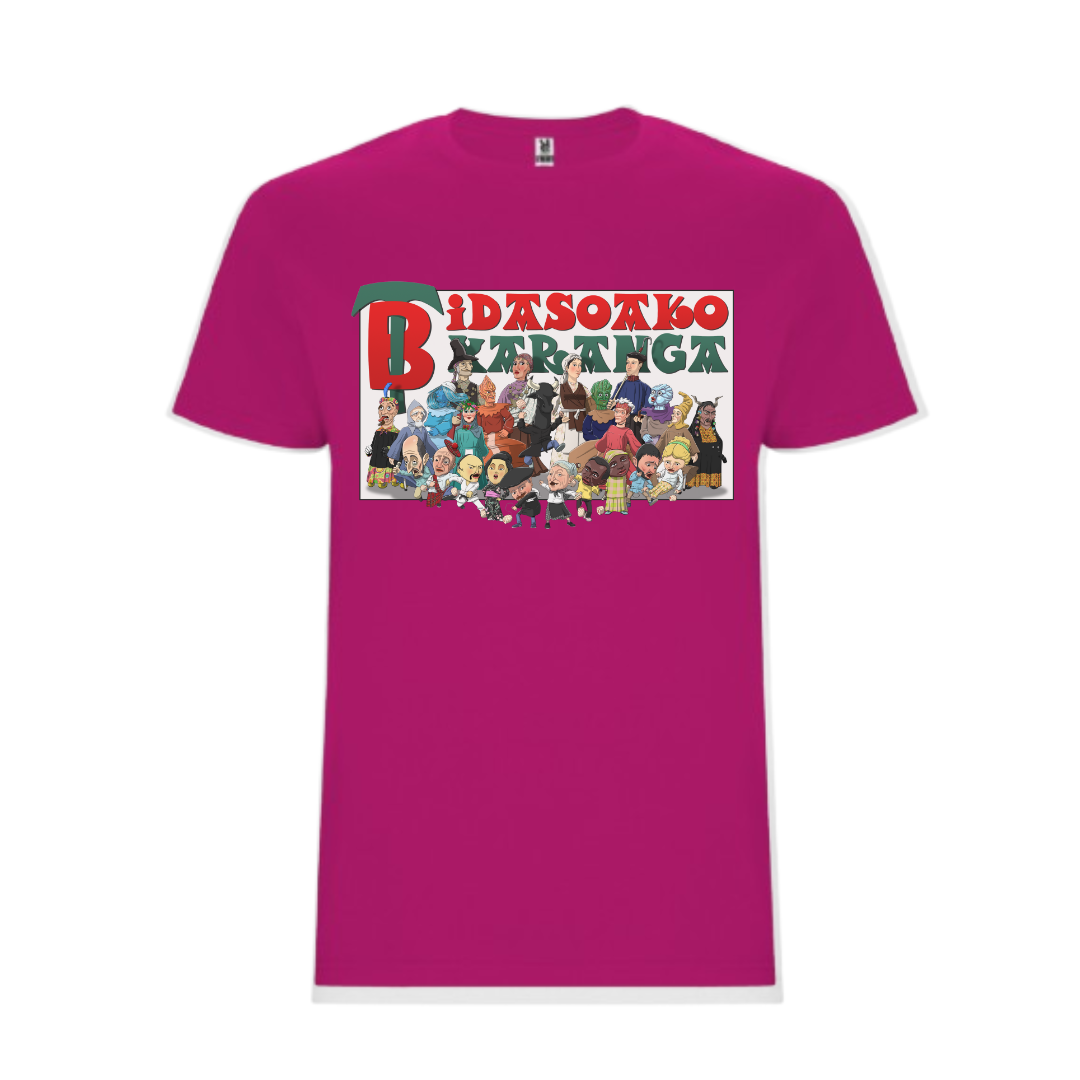Pack Bidasoako txarangarekin dantzan – Camiseta + Maskuria + Libro "Bidasoako txarangarekin dantzan" (Euskera)