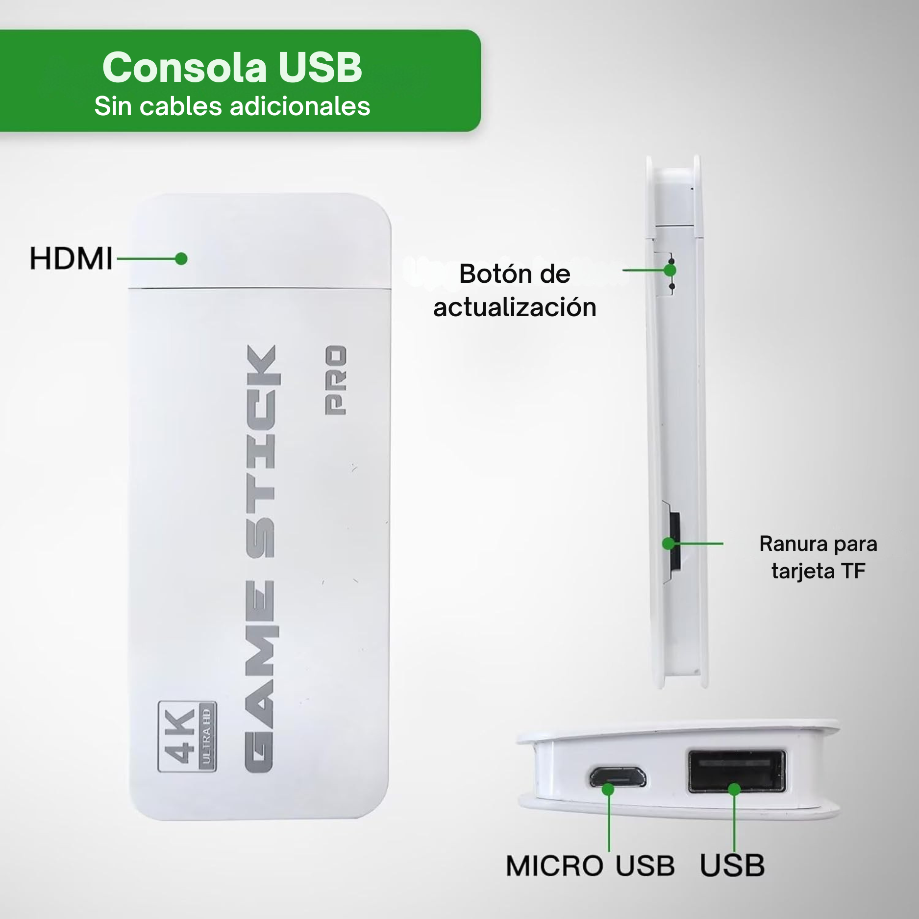 Video Consola Retro Game USB | 2 Jugadores | +20.000 Juegos Integrados