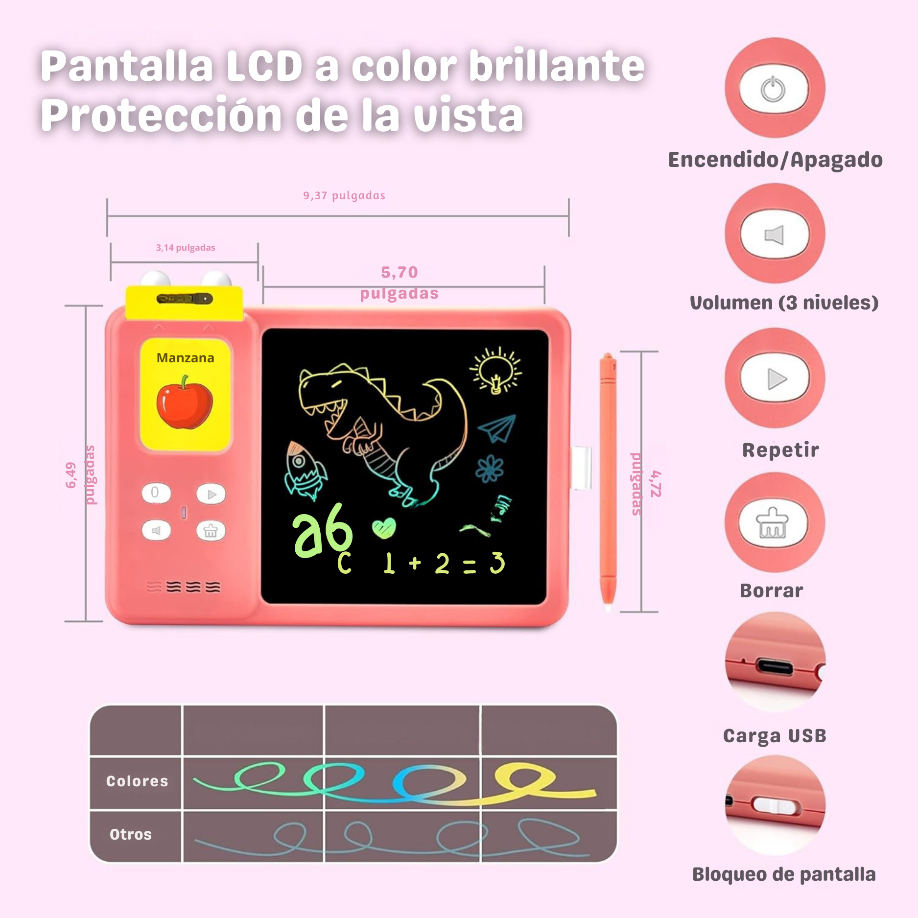 Tablet educativa infantil Interactiva y bilingüe