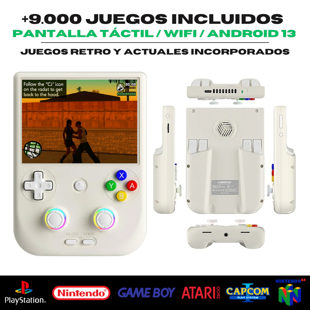 Consola RG406V con WiFi – Retro y actual, +9.000 juegos, Android 13