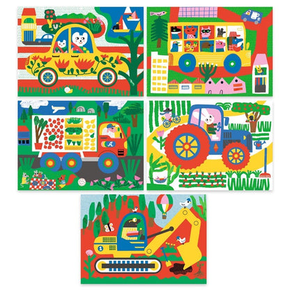 Cuadros para rascar Vehículos para descubrir – Actividad creativa infantil – Kulturdenda