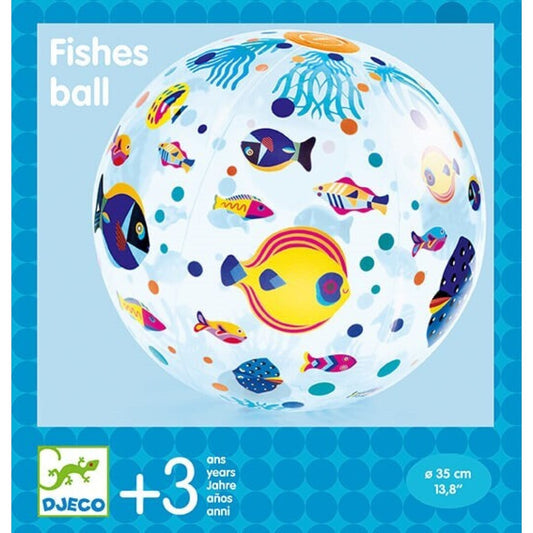 Pelota hinchable Fishes Ø 35 cm – Pelota infantil de peces – Kulturdenda