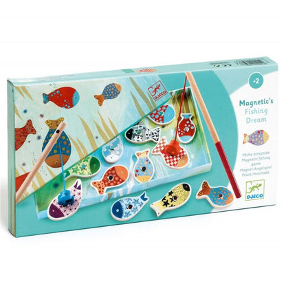 Pesca mágica magnética de madera – Juego infantil de pesca