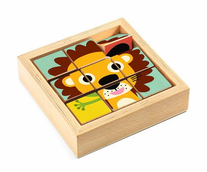 Rompecabezas giratorio de madera Tournanimo – Puzzle infantil de animales