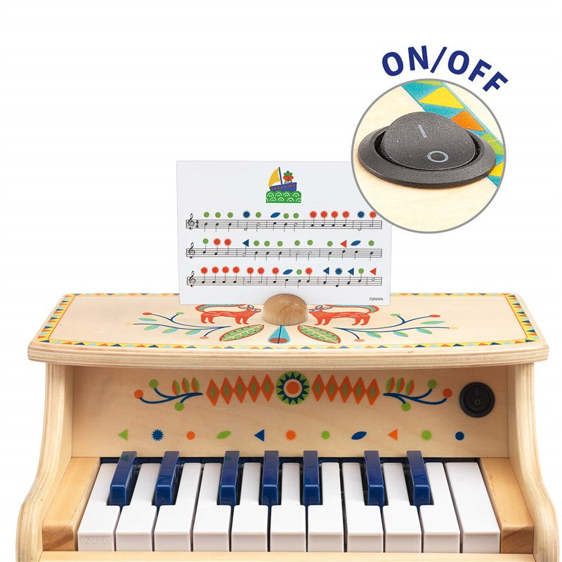 Animambo – Piano electrónico infantil de madera (18 teclas)