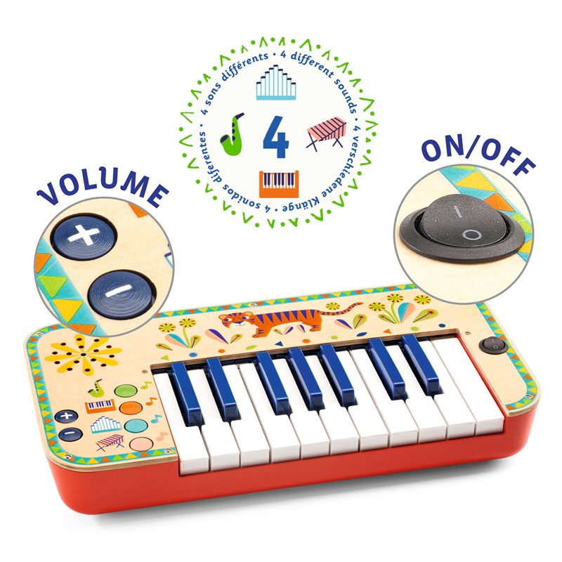Animambo – Teclado electrónico infantil de madera