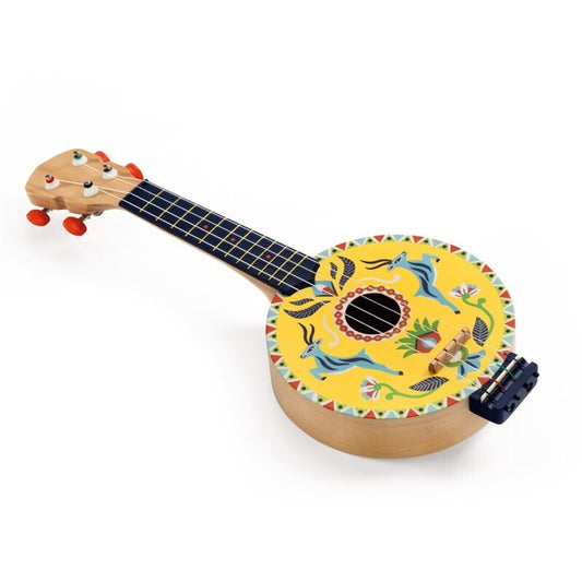 Animambo – Banjo infantil de madera con 4 cuerdas