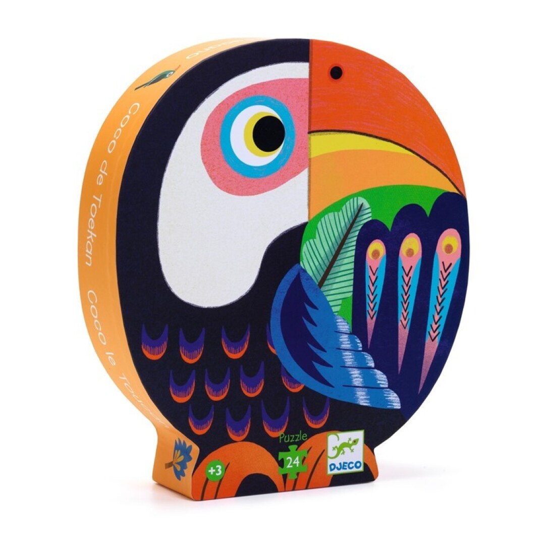 Puzzle de silueta Coco el tucán FSC – 24 piezas