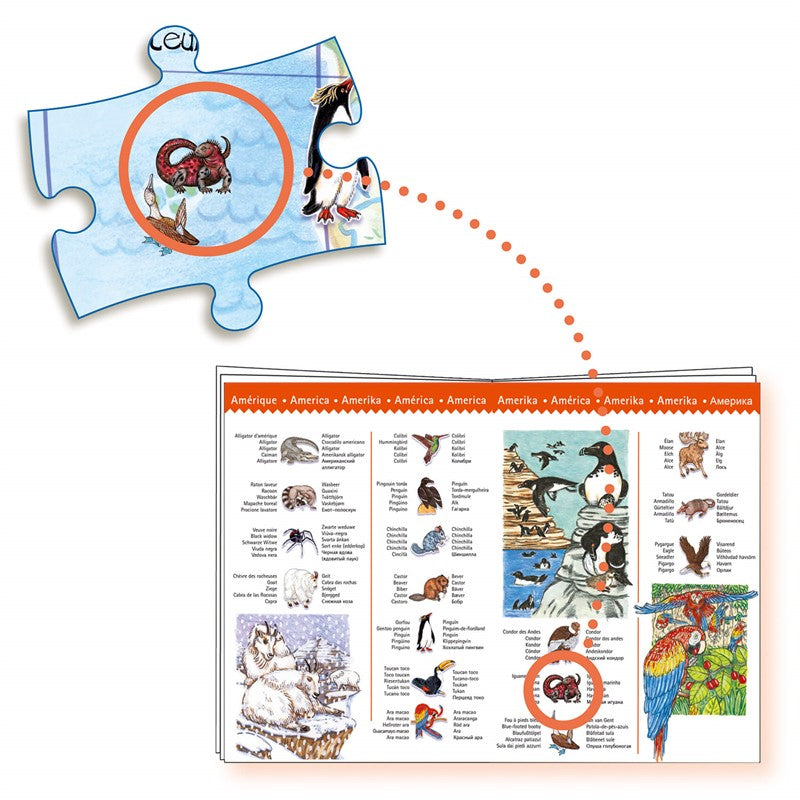 Puzzle de observación Los animales del mundo – Puzzle infantil – Kulturdenda