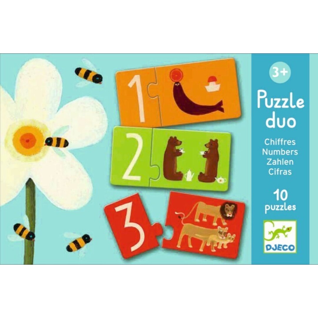 Puzzle educativo dúo Números – Juego infantil de aprendizaje
