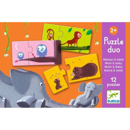 Puzzle educativo dúo Mamá y bebé – Juego infantil de asociación