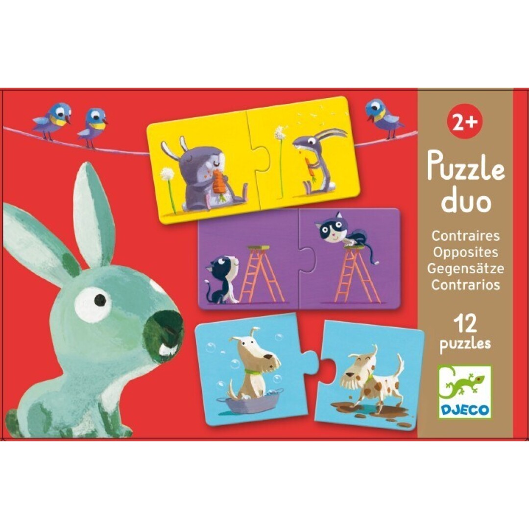 Puzzle educativo dúo Contrarios – Juego infantil de aprendizaje